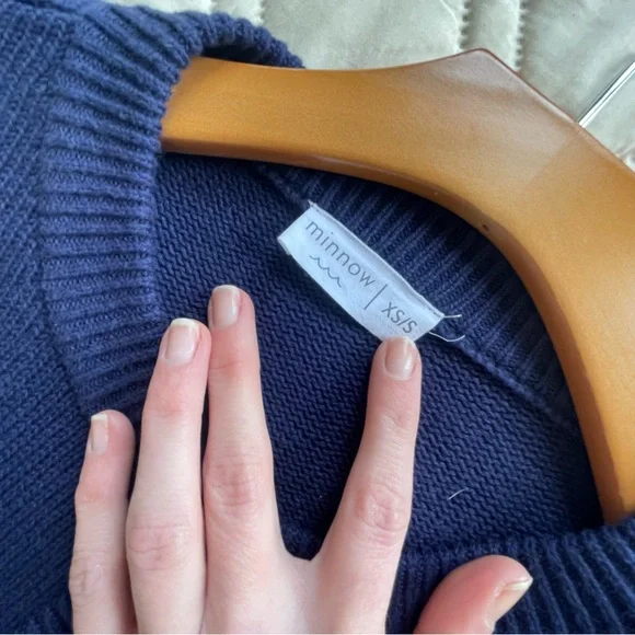 Minnow Navy and Light Blue Striped Cardigan - Picture 5 of 6